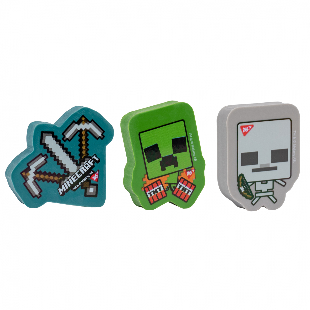 Гумка "Minecraft" фігурна, 3 диз. мікс, YES, 560600