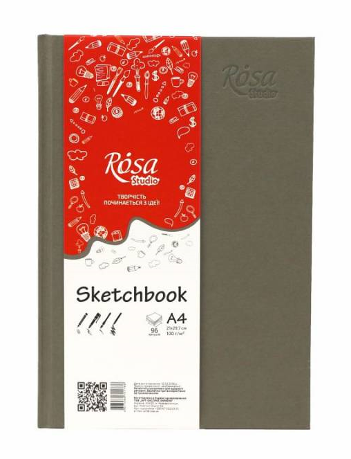 Блокнот для эскизов А4 96 л./100 г/м2, 16R5001 ROSA Studio