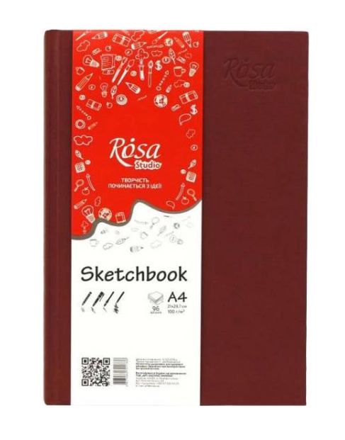 Блокнот А5, бордо, 96 л, 100 г/м2, 16R5016 Rosa Studio