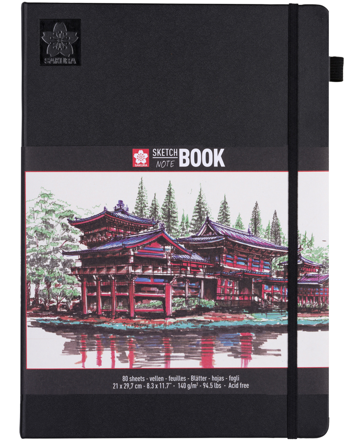Блокнот для графіки Sakura Sketch,  А4, 140 г/м2, 21*29,7 см, 80 арк, кремово-білий, Sakura