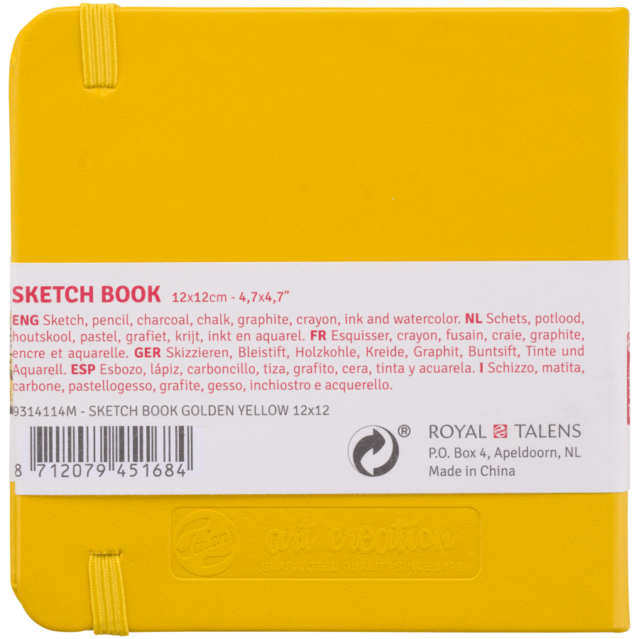 Блокнот для графики Talens Art Creation 140 г/м, 12*12см, 80 л, Golden Yellow Royal Talens 1