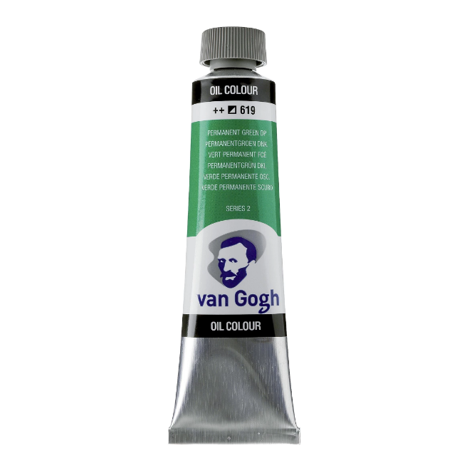 Фарба олійна VAN GOGH 619 Перм. зелений темний, 40 мл Royal Talens