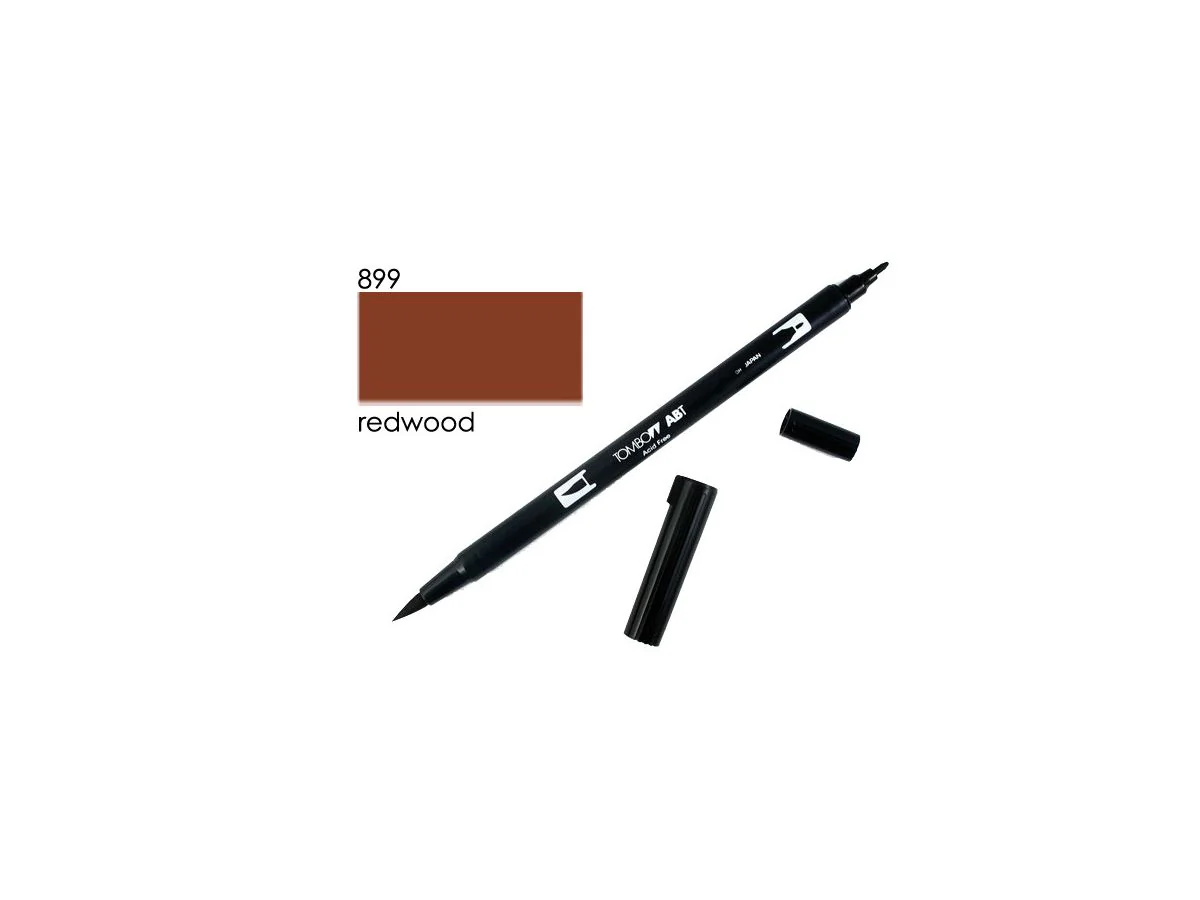 Маркер-блендер двухсторонний ABT BrushPen ABT-899, красное дерево ТМ "Tombow" 1