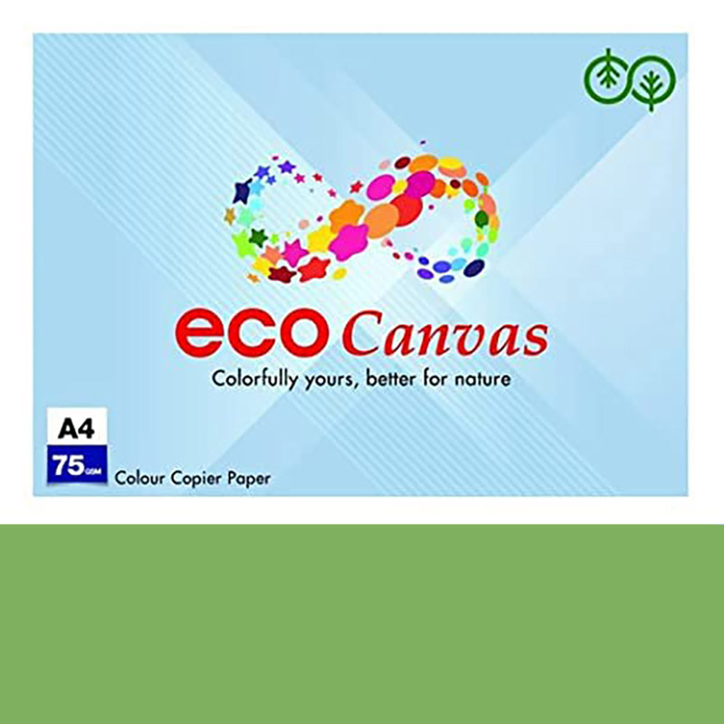 Бумага А4 500 л, 75 г/м², пастель, Green (зеленый) ECO Canvas 1