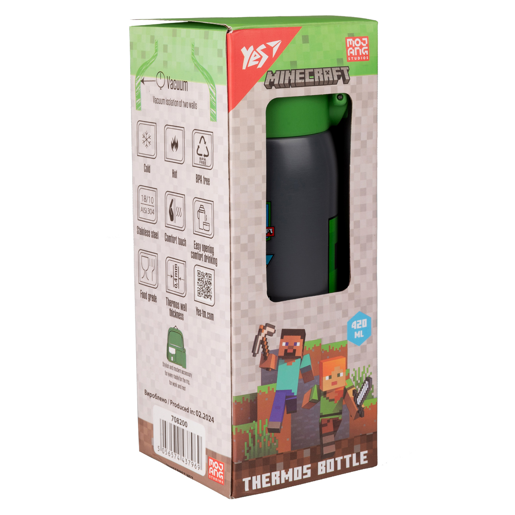 Термос "Minecraft" 420 мл, 708200 Yes 5