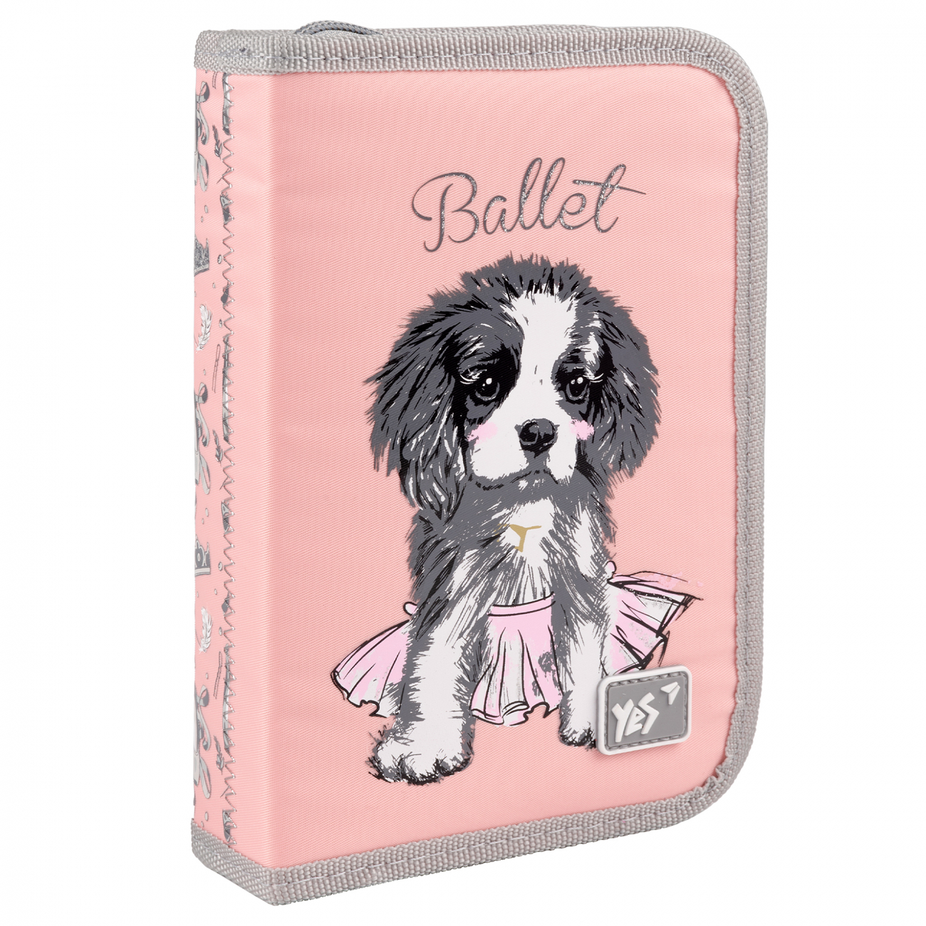 Пенал твердий YES HP-04 "Doggy Ballet" одинарний з двома клапанами,533592