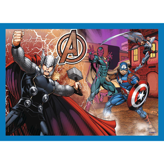 Пазл "4 в 1" - Відважні Месники / Disney Marvel The Avengers, Trefl, 34386 1