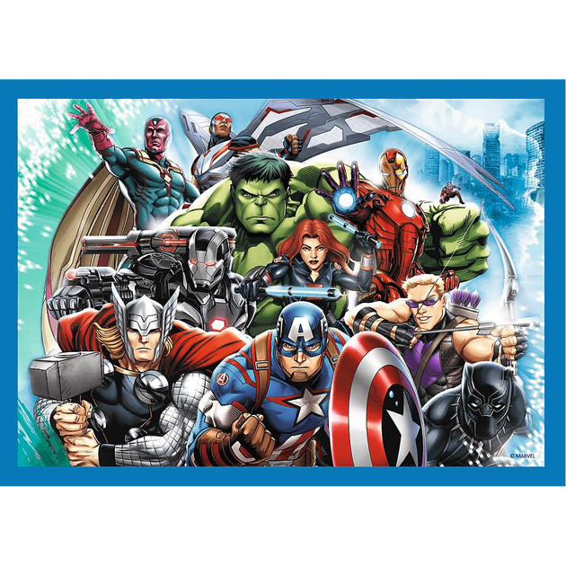 Пазл "4 в 1" - Відважні Месники / Disney Marvel The Avengers, Trefl, 34386 2