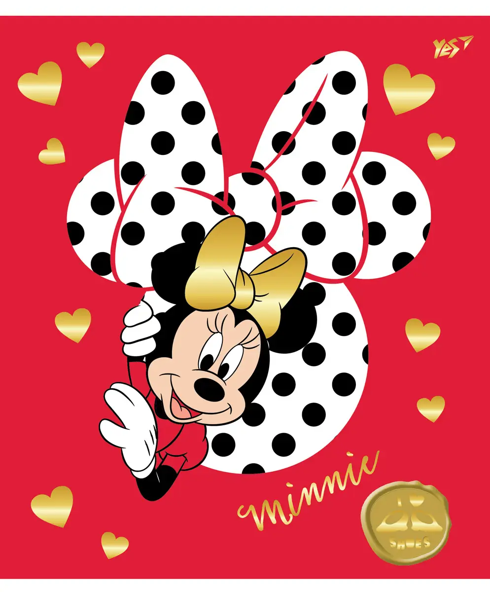 Тетрадь 12 лин. YES "Minnie Mouse gold", 763248 1