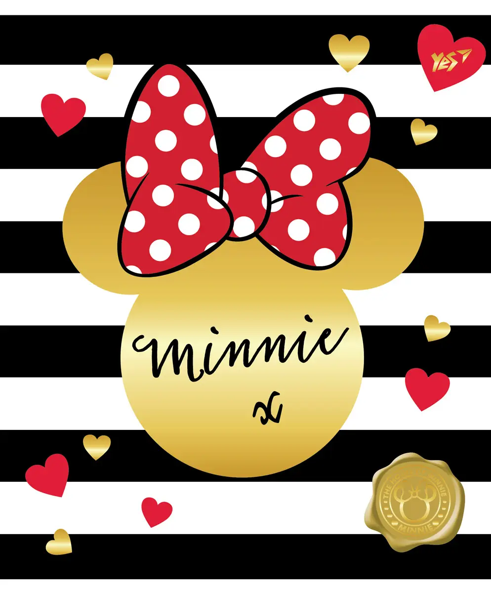 Тетрадь 12 лин. YES "Minnie Mouse gold", 763248 2