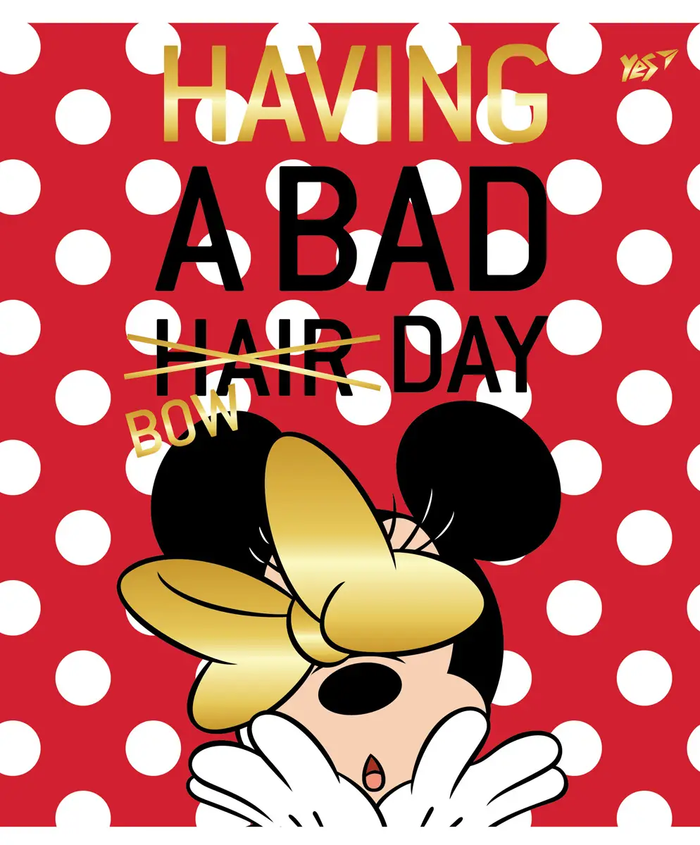 Тетрадь 12 лин. YES "Minnie Mouse gold", 763248 3