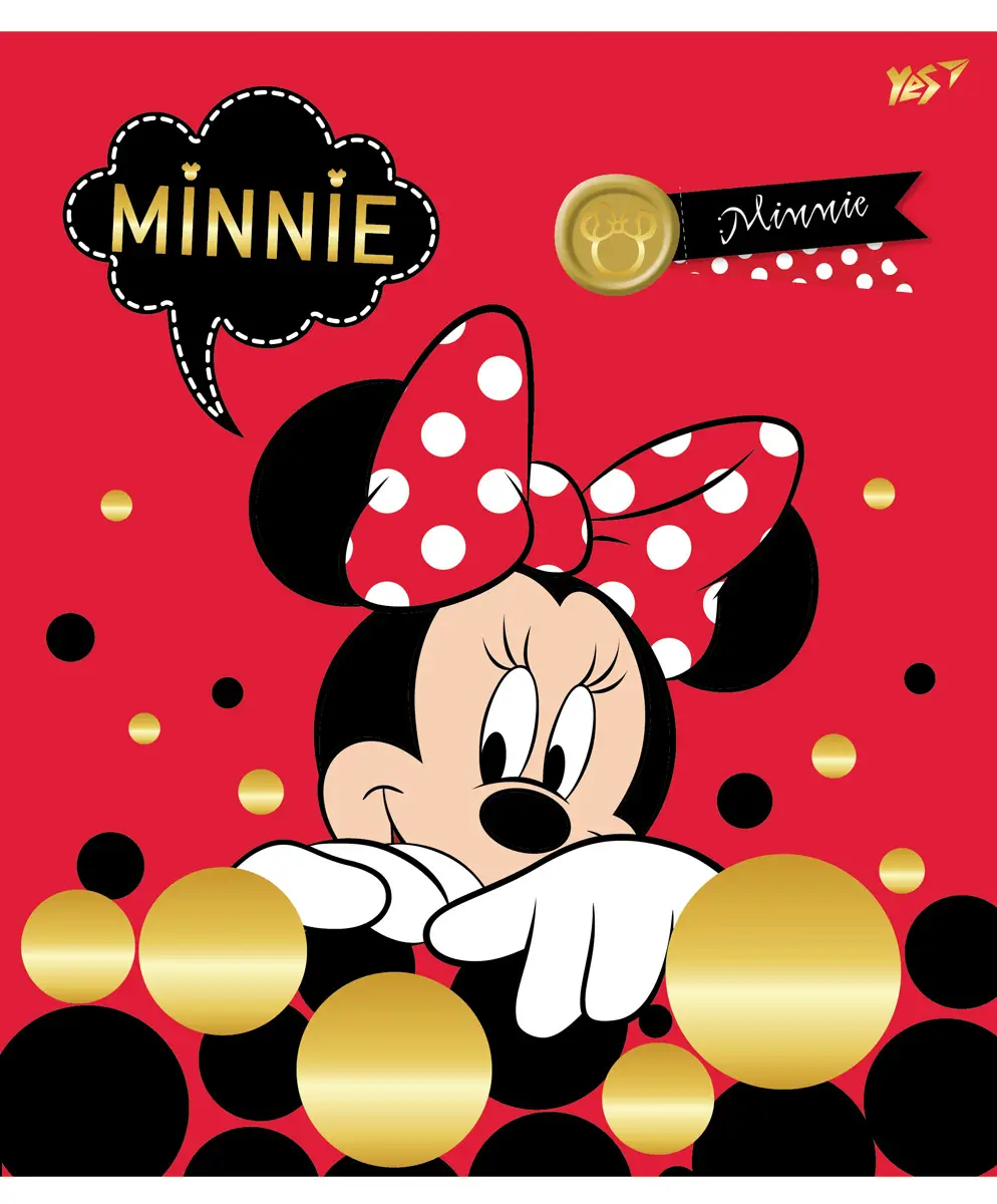 Тетрадь 12 лин. YES "Minnie Mouse gold", 763248 4