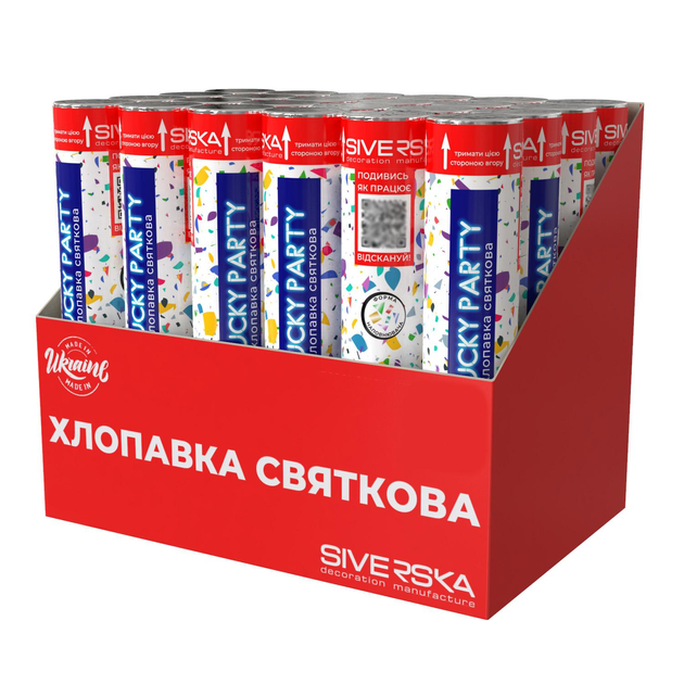 Хлопушка пневматическая 20 см "Lucky Party" 2