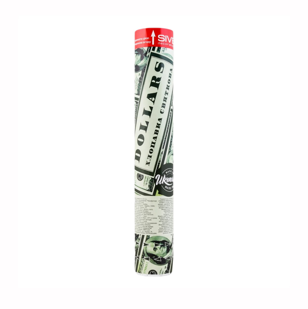 Хлопавка пневматична 15 см "Dollars"