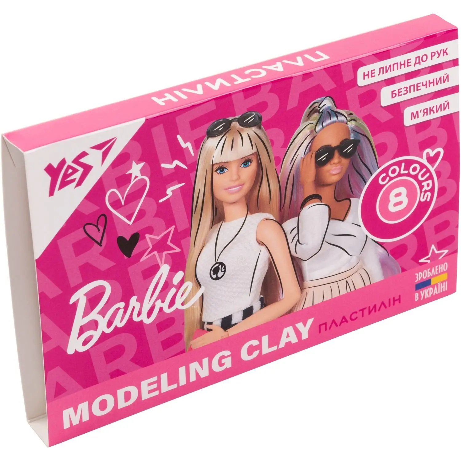 Пластилін 8 кол. "Barbie" 160 г, 540611 Yes