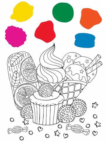 Розмальовка водна "Yummy cupcakes" Yes, 742845 2