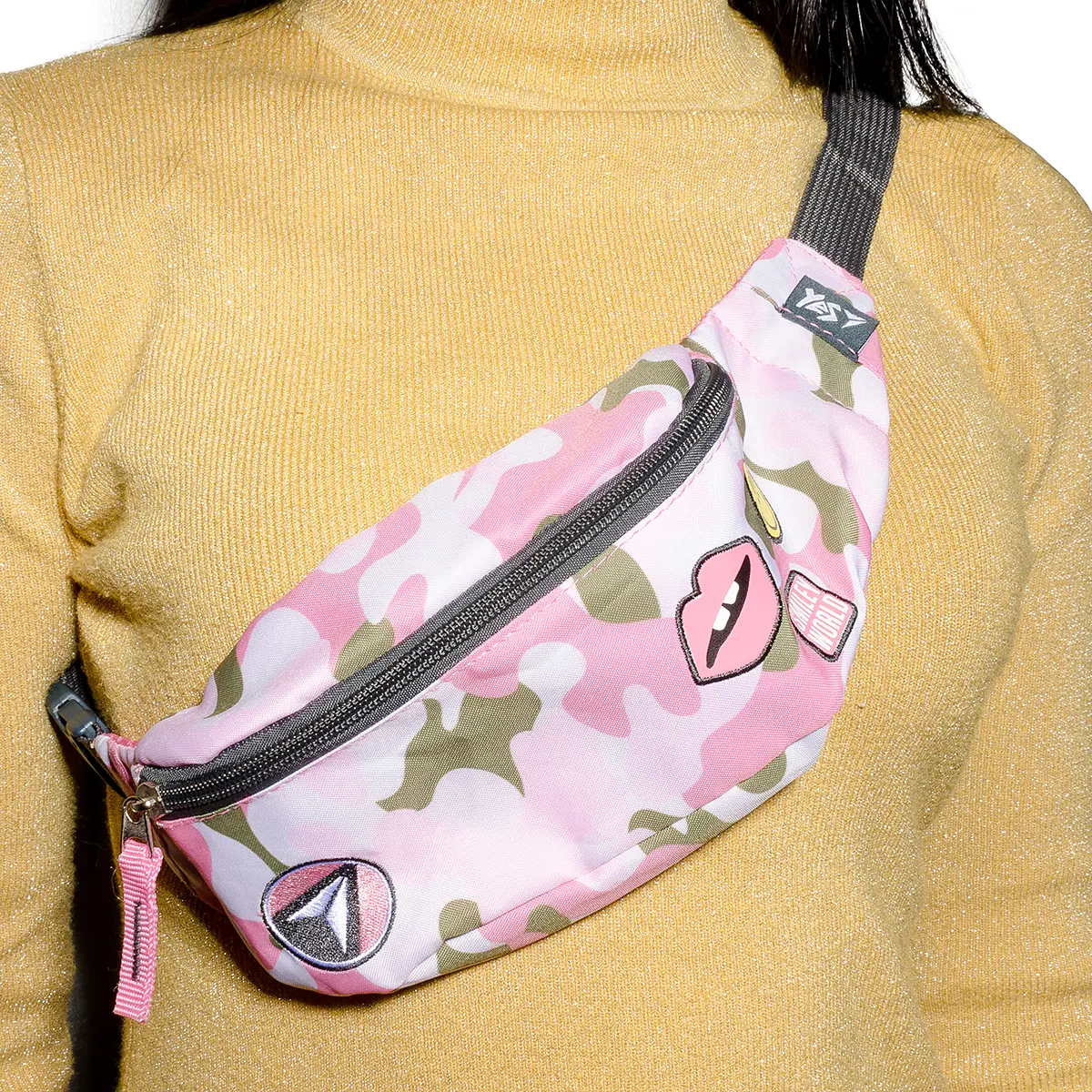 Сумка на пояс YES SP-13 "Smiley World" Military girl, 558637 2