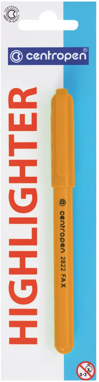 Маркер 2822 Highlighter 1-3 мм, клиноп. помаранчевий CentroPen 1