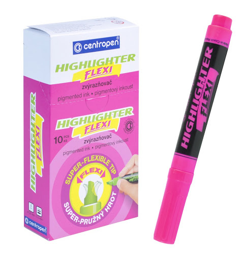 Маркер 8542 Flexi, 1-4,6 мм клиновидный розовый CentroPen 1