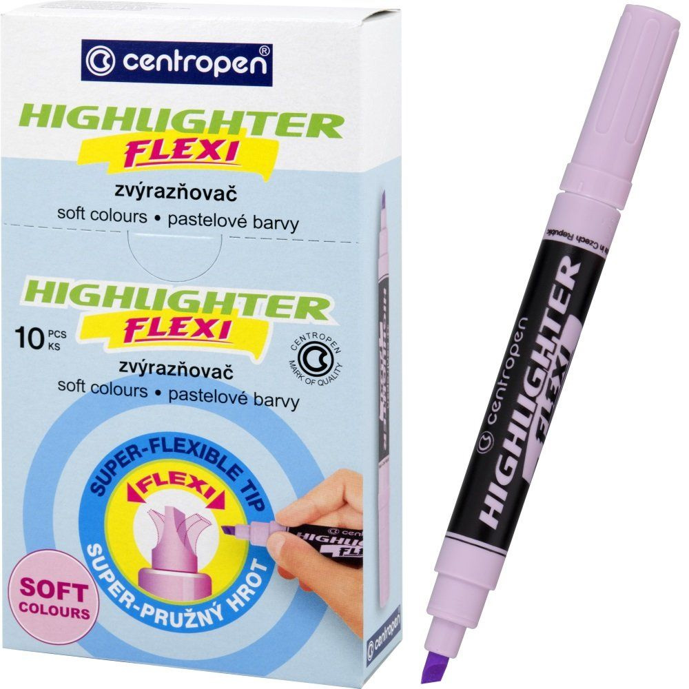 Маркер 8542 Flexi, 1-4,6 мм клиновидный пастельный лиловый, CentroPen 2