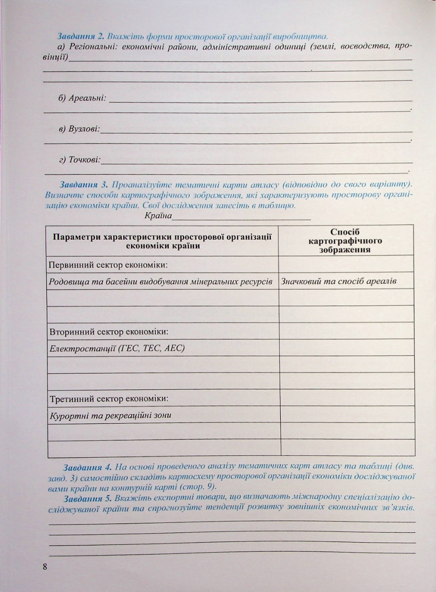 Зошит для практичних робіт. Географія 10 кл., 7132 7