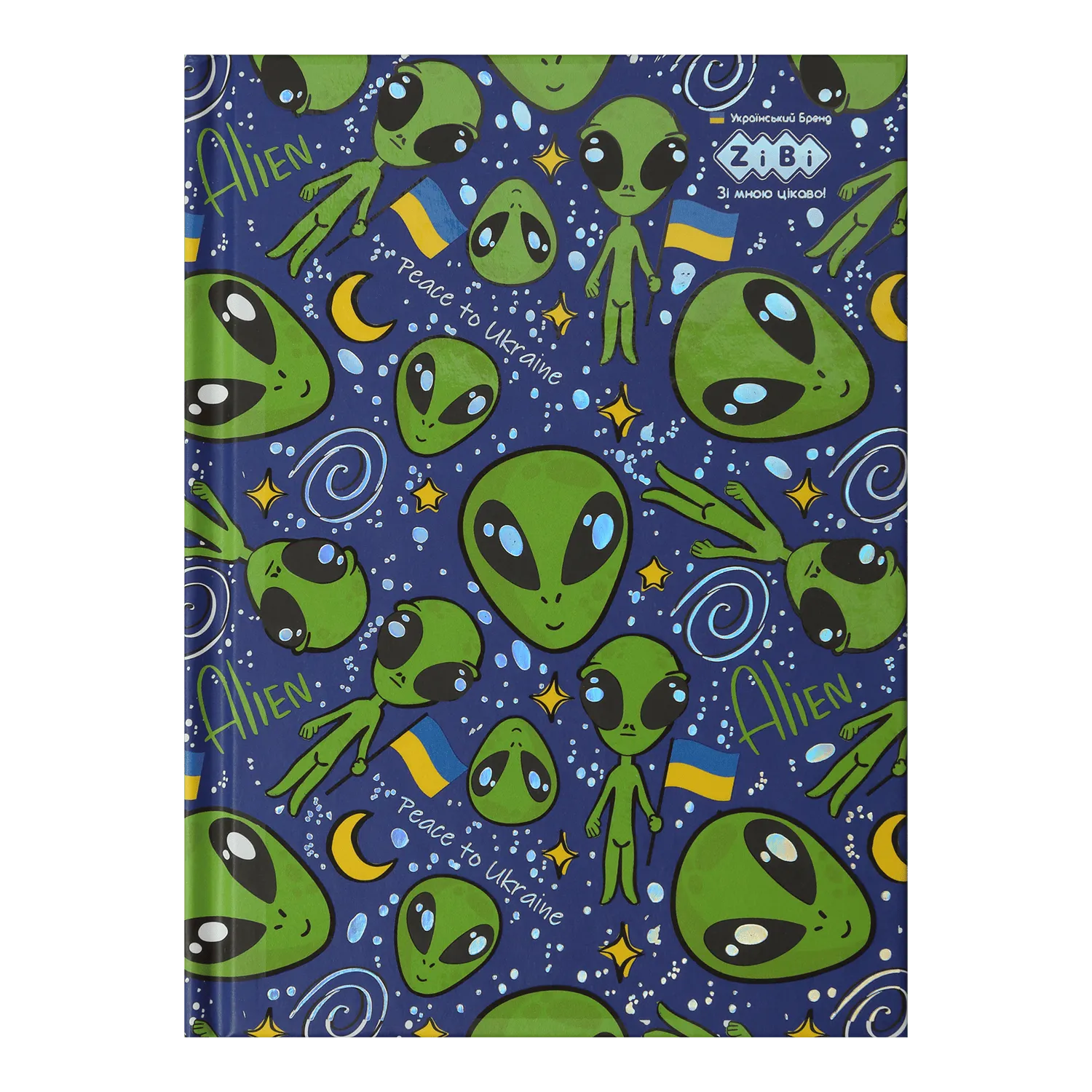 Блокнот А6 64 арк "UFO", кл., тв. обкл., мат. лам.+лак, гліт., синій ZB.12720-02