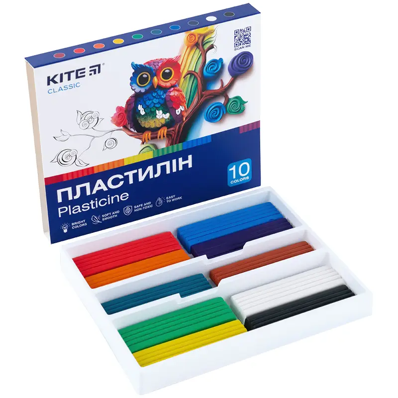 Пластилин, 10 цветов, 200 г. Kite Classic, K-084 4