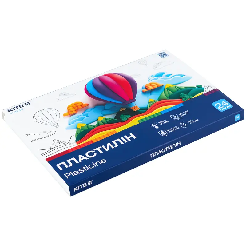 Пластилин, 24 цвета, 480 г. Kite Classic, K-089 1