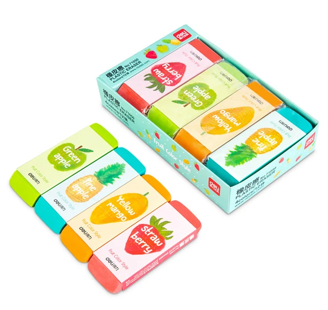 Гумка Deli 71050 мiкс клинов 107х40х12,5мм Для великих помилок (64046) 2
