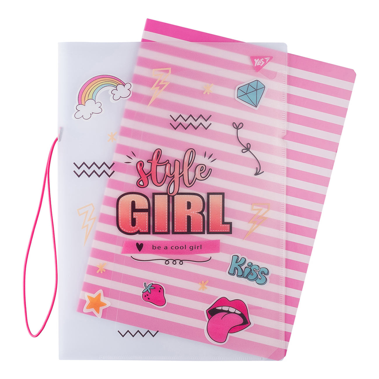 Тетрадь А4 48 кл. YES в пластиковой папке с рисунком "STYLE GIRL PINK", 764429 2