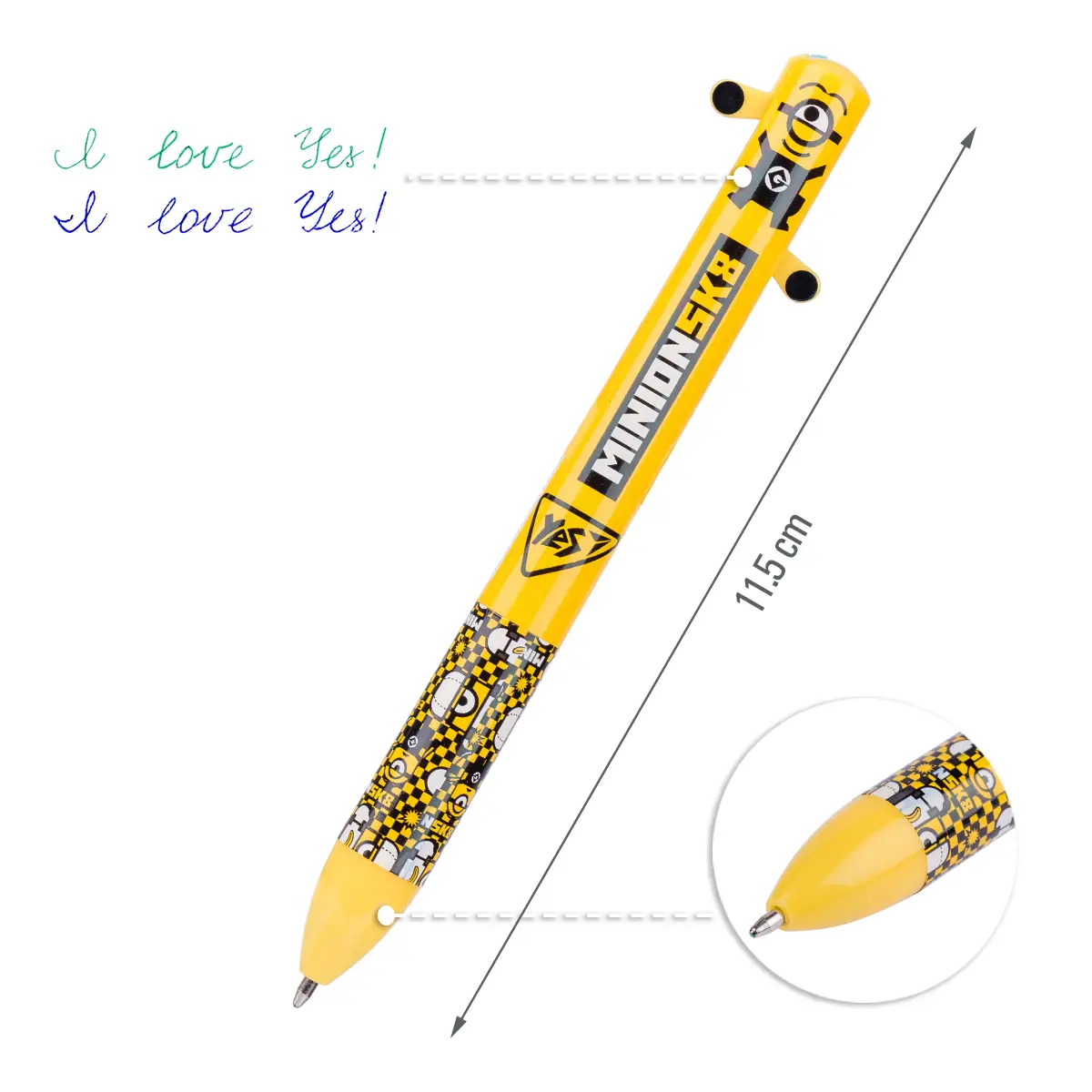Ручка шариковая "Minion" 1 мм, 2 цв., 412052 Yes 1