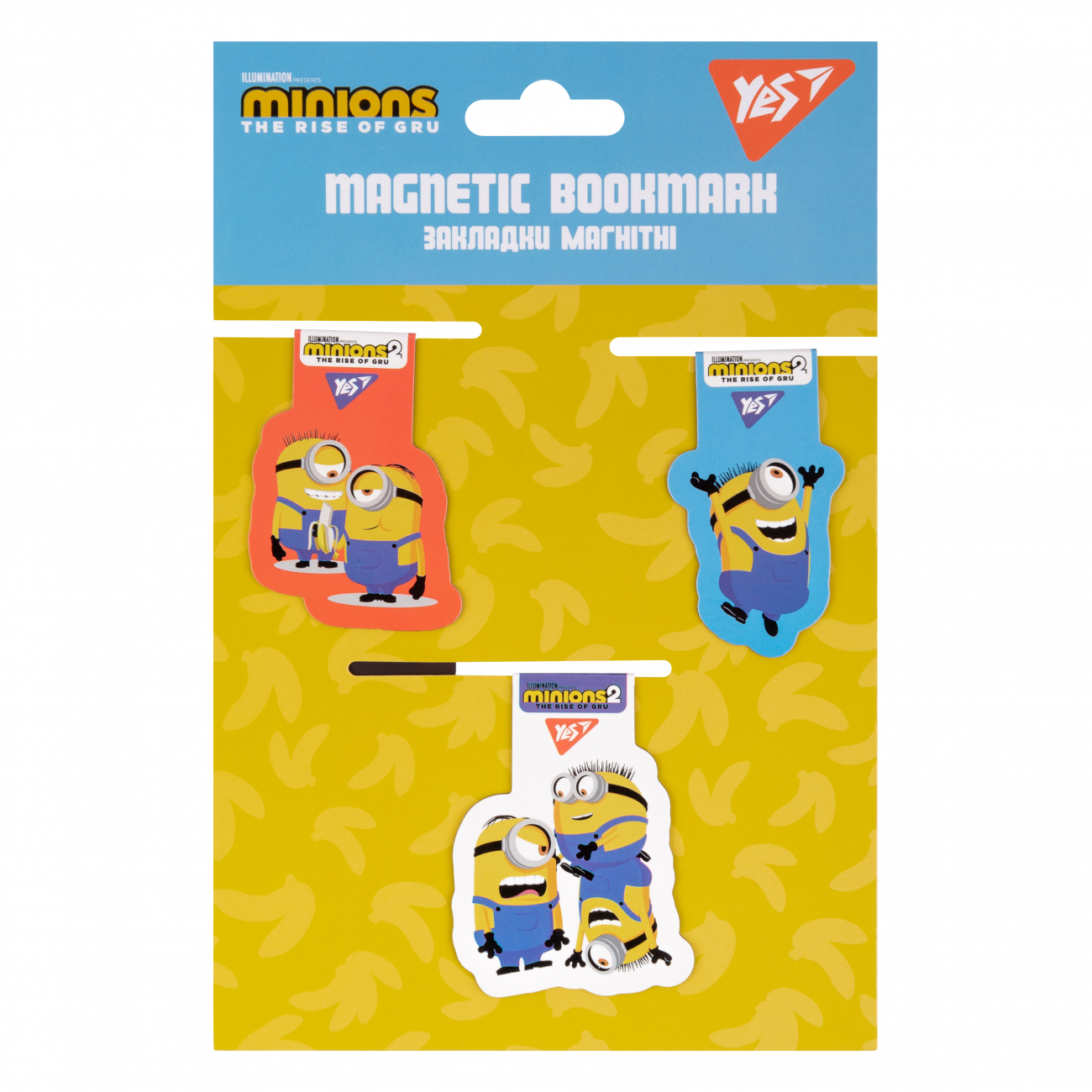 Закладки магнітні YES "Minions" 3 шт, 707831