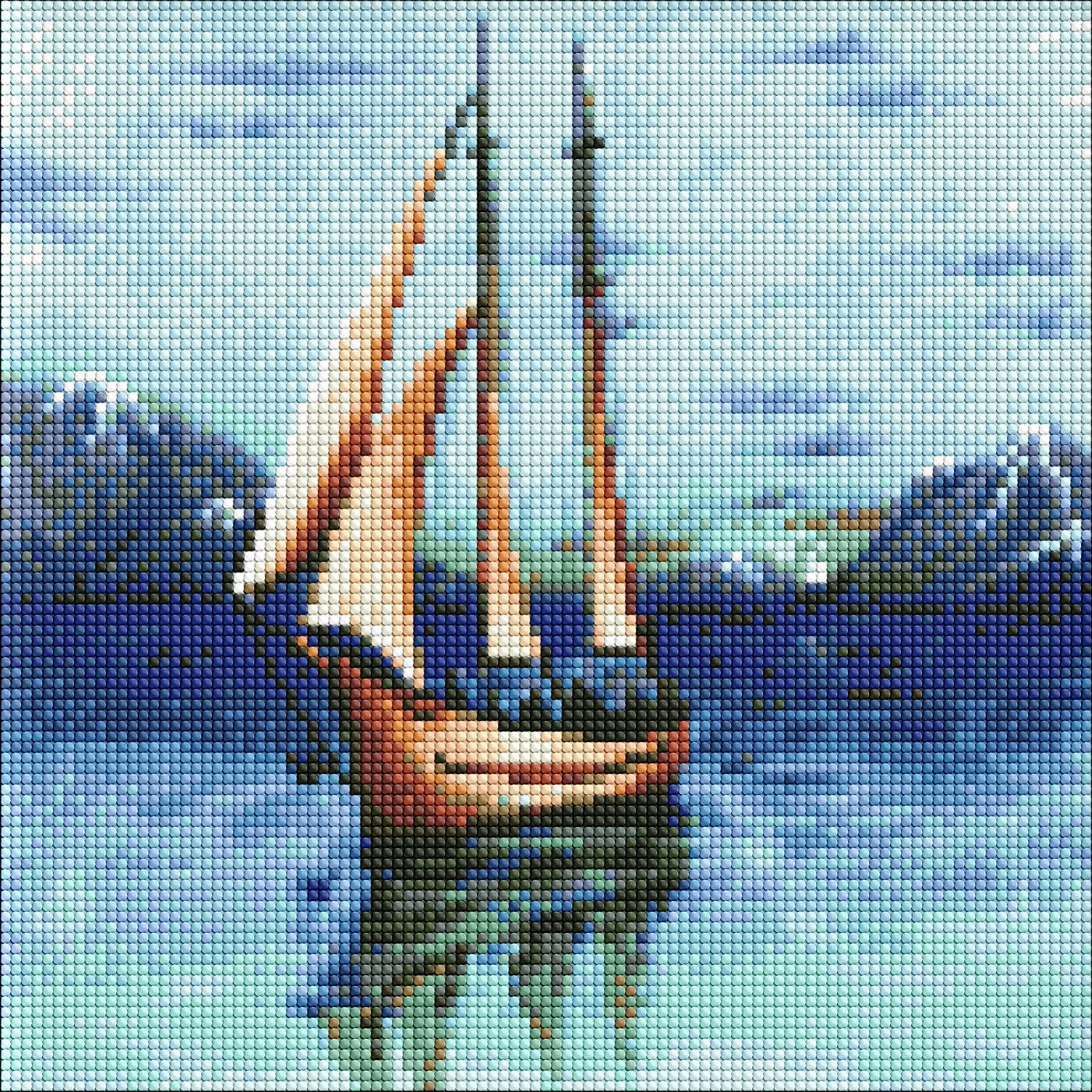 Алмазная мозаика "Романтика моря" 30*30 см, AMO7553 "Идейка"