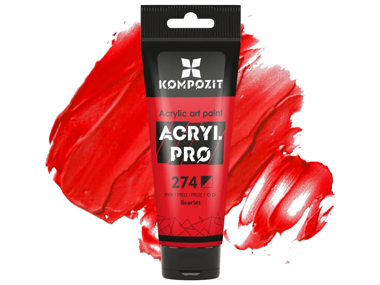 Краска акриловая ART Kompozit 258 красный нафталовый 0,075 л туба