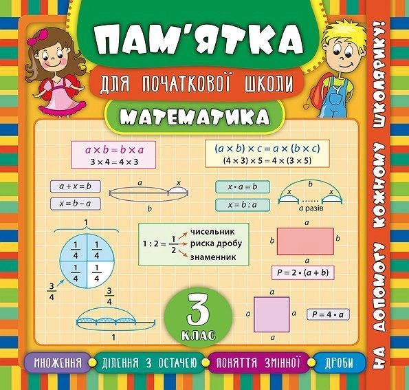 Книга Пам’ятка для початкової школи.Математика. 3 клас (5440)
