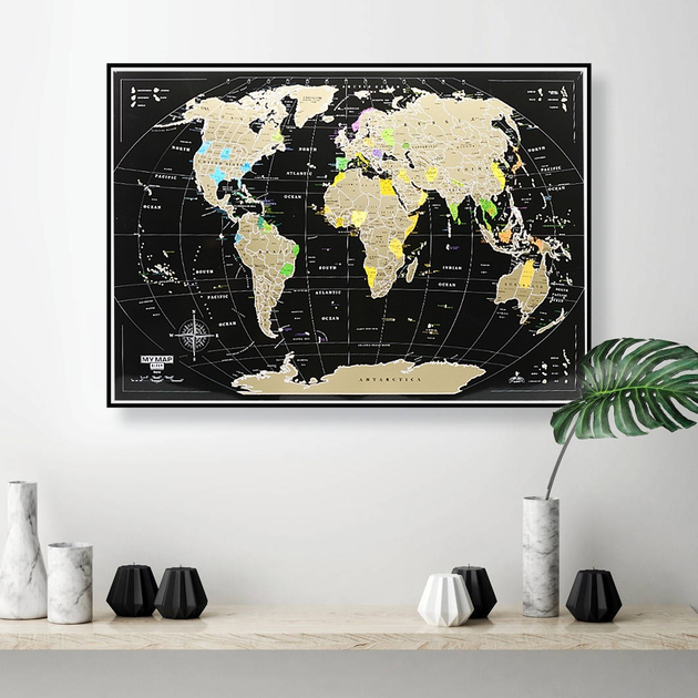 Скретч постер My Map Black edition Mini, 41*61 см (англ.мова), ТМ "My Gift" 6