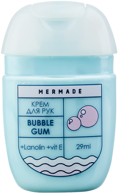Крем для рук з ланоліном "Bubble Gum" 29 мл, MRC0009, Mermade