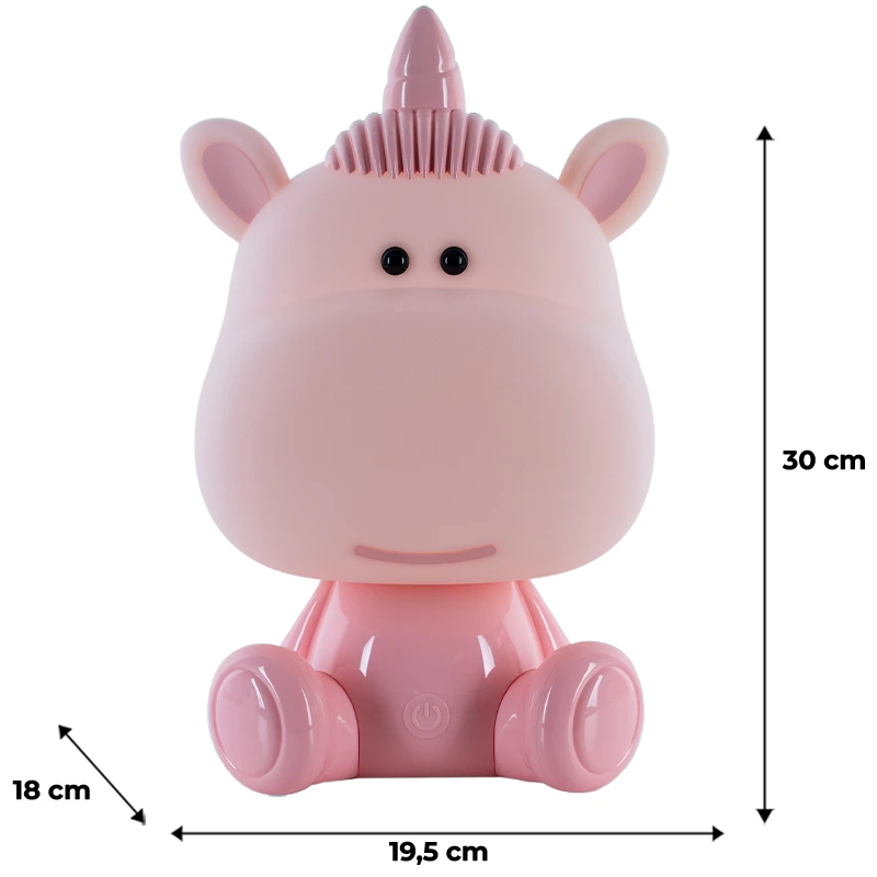 Світильник-нічник LED з акумулятором Unicorn, рожевий, K24-491-1-2 2