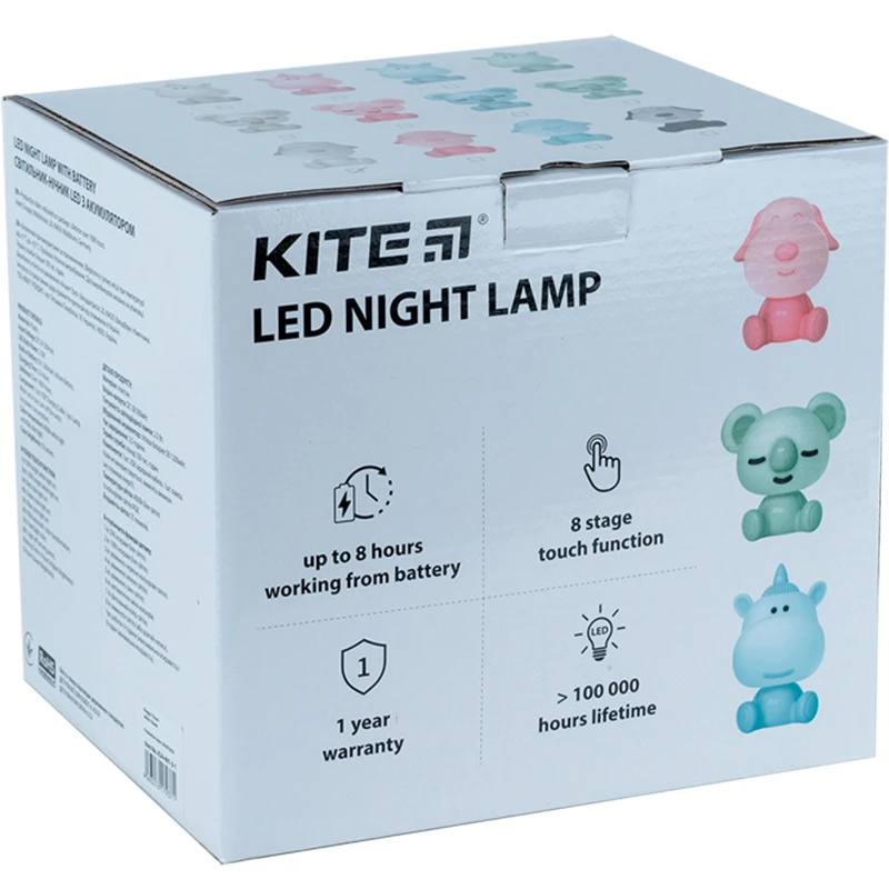 Світильник-нічник LED з акумулятором Unicorn, блакитний, K24-491-1-3 3