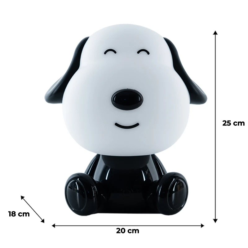 Світильник-нічник LED з акумулятором Doggy, чорно-білий, K24-491-3-4 5