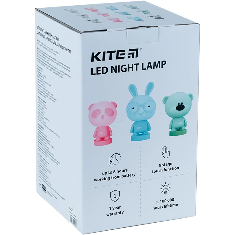 Світильник-нічник LED з акумулятором Bear, рожевий, K24-490-2-2 3
