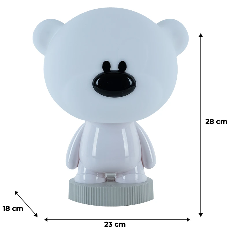 Світильник-нічник LED з акумулятором Bear, білий, K24-490-2-1 2