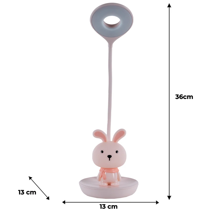 Настільна лампа LED з акумулятором Bunny, рожевий, K24-492-1-2 2