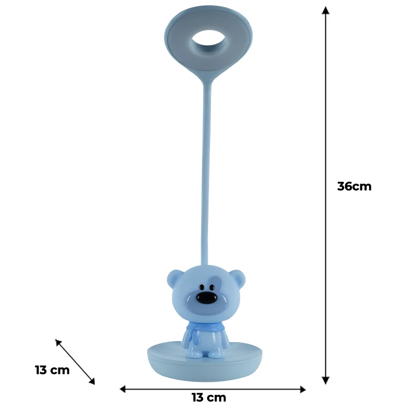 Настільна лампа LED з акумулятором Bear, блакитний, K24-492-2-3 2