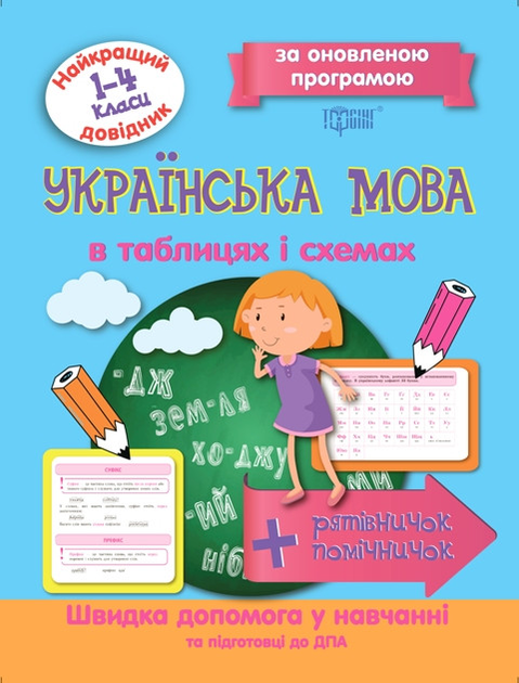 Найкращий довідник в таблицях. Українська мова. 1-4 кл (у), 04086