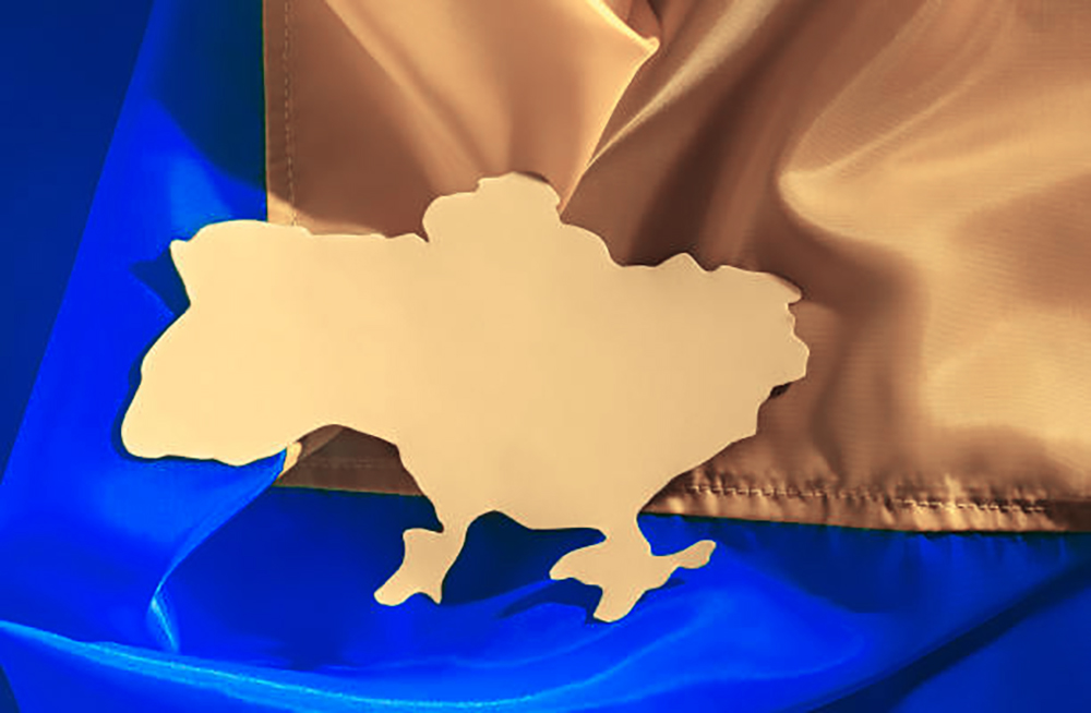 Прапор України 90*60 cм, атласна тканина 3