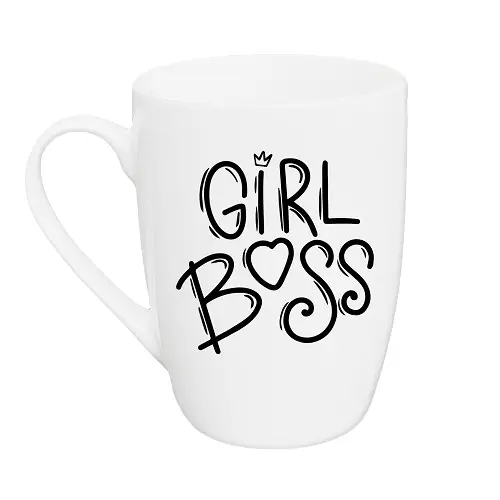 Чашка "Girl boss" black капучино, 360 мл + подарочная коробка Kvarta, 1799