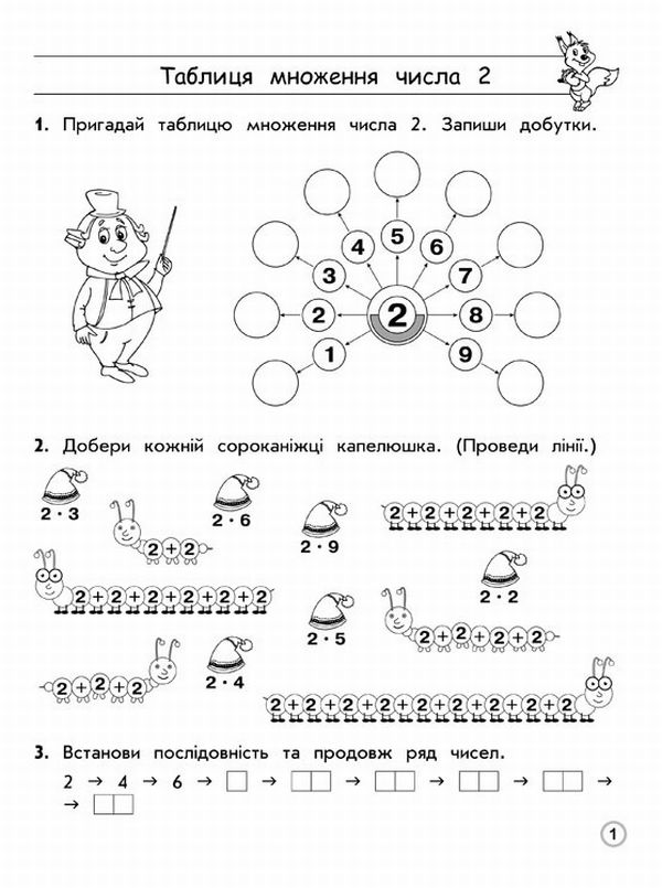 Прописи "Тренажер з математики. Таблица умножения" 1