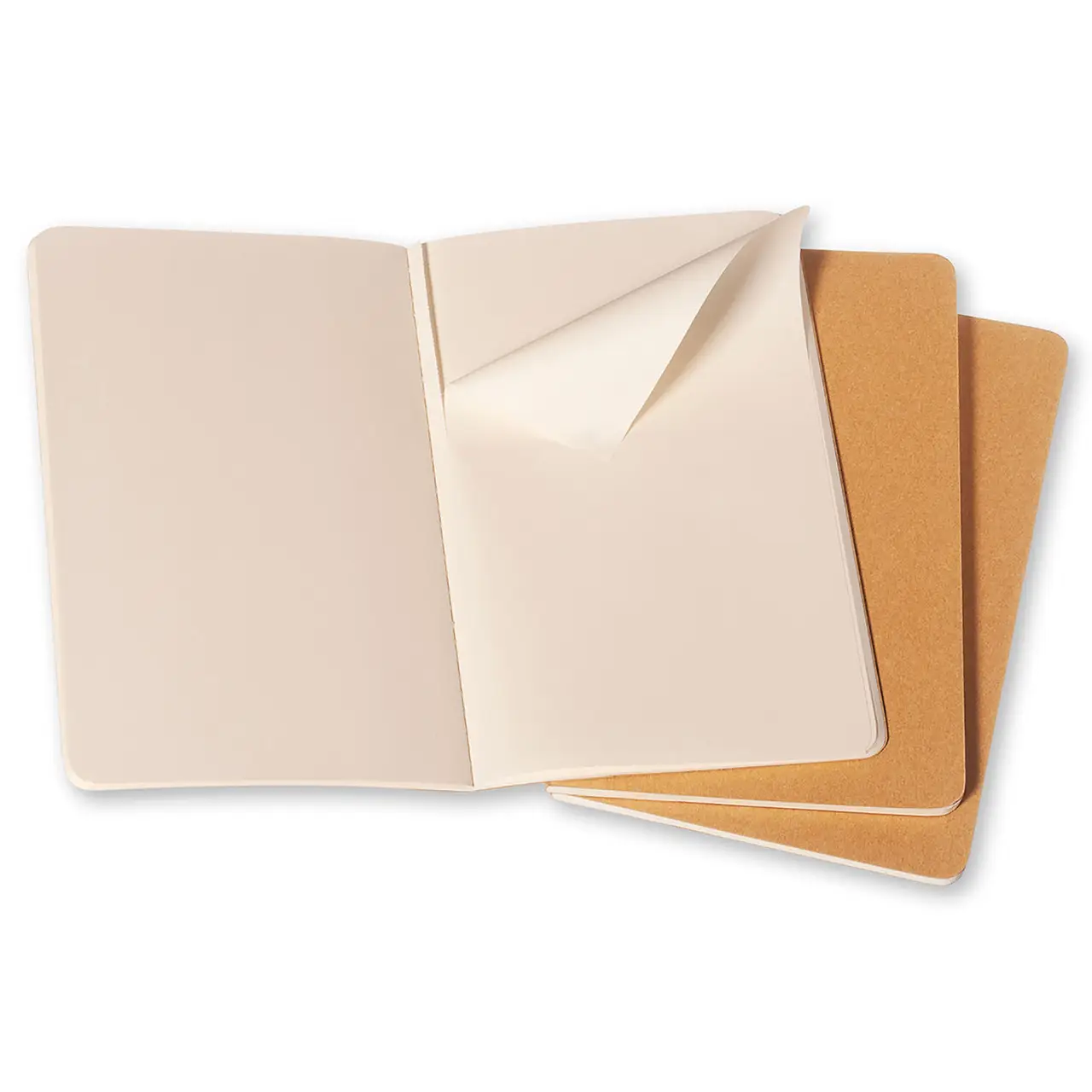 Записник Беж середній нелінований, Moleskine Cahier (2шт), QP418VF 2