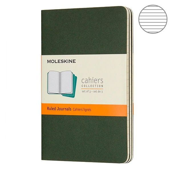 Блокнот Зеленый карман. линейка, Moleskine Cahier, CH011K15